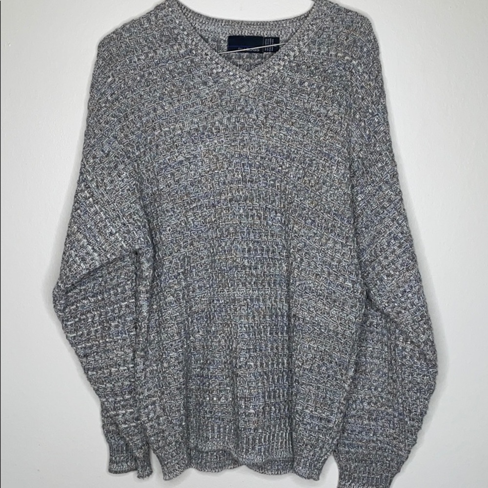Vintage Bill Blass V Neck Grandpa Sweater